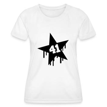 41 Star - Frauen Funktions-T-Shirt - Weiß - Vorne - AI Model Female 172 dark (172cm)