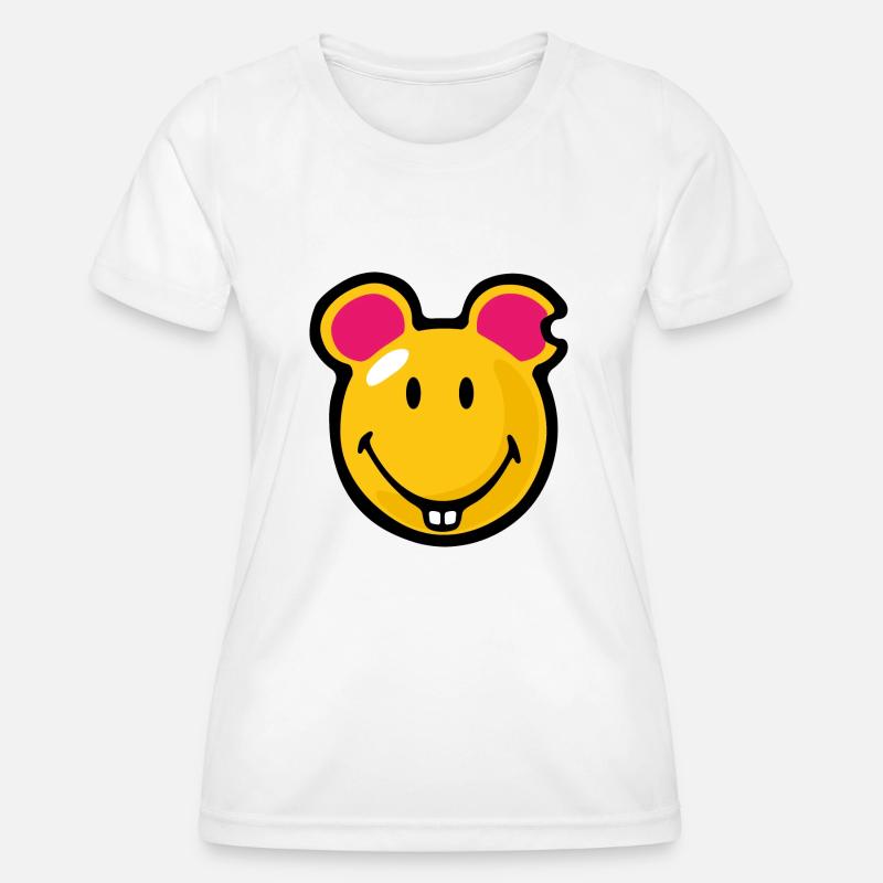 Smiley Mouse - Women's Functional T-Shirt - white