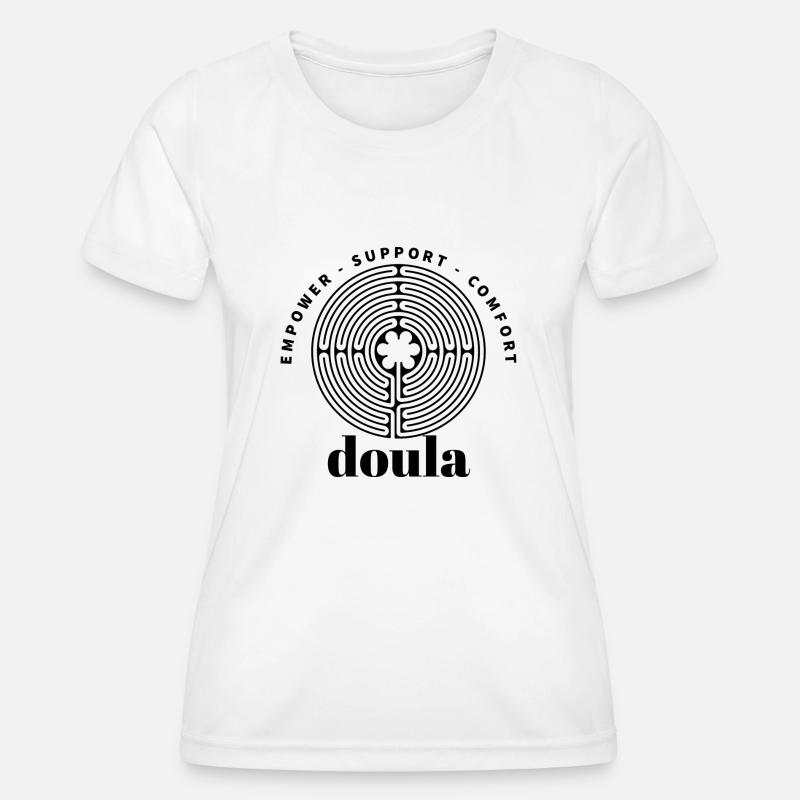 Doula Labyrinth - Women's Functional T-Shirt - white