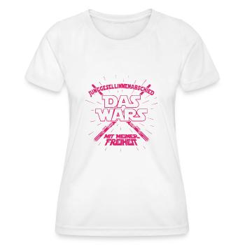 DAS WARS Braut Spruch JGA Junggesellinnenabschied - Frauen Funktions-T-Shirt - Weiß - Vorne - AI Model Female 172 dark (172cm)