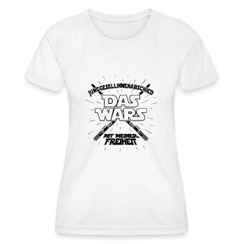 DAS WARS Braut Spruch JGA Junggesellinnenabschied - Frauen Funktions-T-Shirt - Weiß - Vorne - AI Model Female 172 dark (172cm)