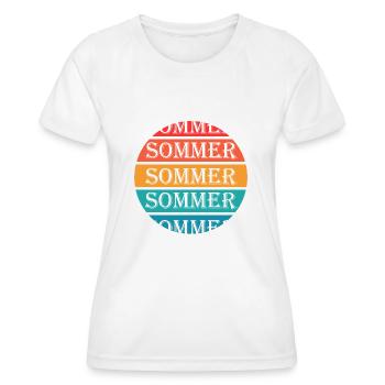 Sommer Retro Design - Frauen Funktions-T-Shirt - Weiß - Vorne - AI Model Female 172 dark (172cm)