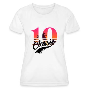10-jarig jubileum-10 jaar - Functioneel T-shirt voor vrouwen - wit - Voor - AI Model Female 172 dark (172cm)