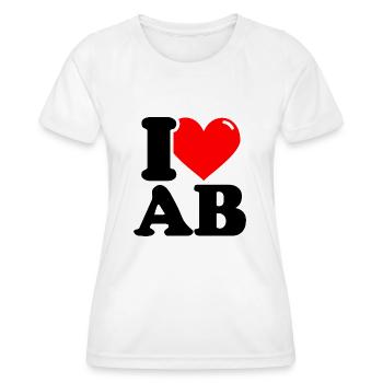 J'aime par prénom - T-shirt sport Femme - blanc - Devant - AI Model Female 172 dark (172cm)