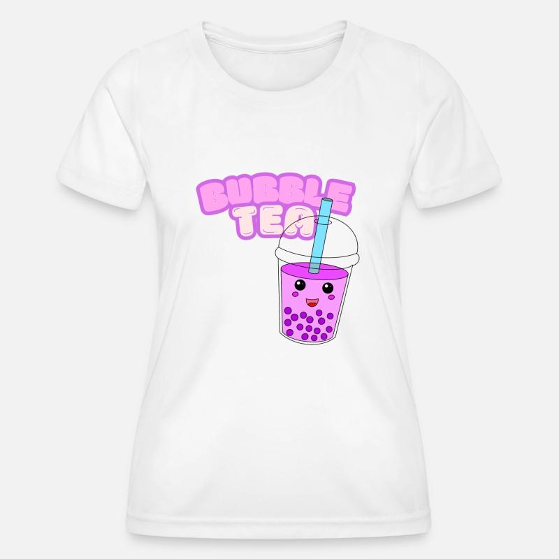 Bubble Tea Font - Women's Functional T-Shirt - white