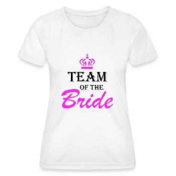 L’équipe de la mariée La mariée Design - T-shirt sport Femme - blanc - Devant - AI Model Female 172 dark (172cm)