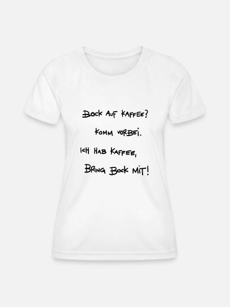 Kaffee - Frauen Funktions-T-Shirt - Weiß