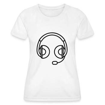 Gaming-Headset - Frauen Funktions-T-Shirt - Weiß - Vorne - AI Model Female 172 dark (172cm)