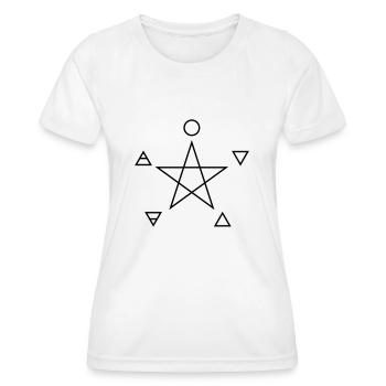Pentagram, elements, spirit, magic symbol - T-shirt sport Femme - blanc - Devant - AI Model Female 172 dark (172cm)