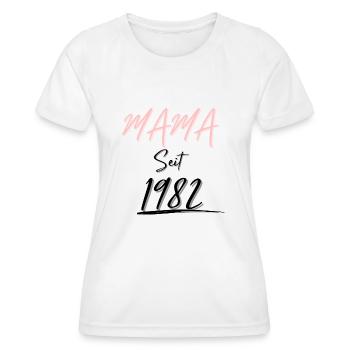 MAMA Seit 1982 - Frauen Funktions-T-Shirt - Weiß - Vorne - AI Model Female 172 dark (172cm)