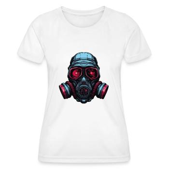 Masque à gaz - T-shirt sport Femme - blanc - Devant - AI Model Female 172 dark (172cm)