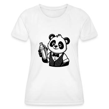 Shaker de barman Panda - T-shirt sport Femme - blanc - Devant - AI Model Female 172 dark (172cm)