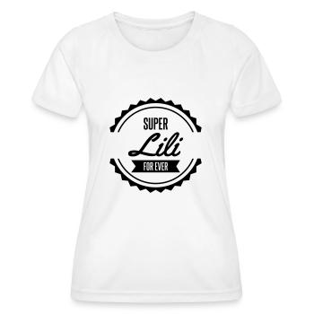 super lili naissance prénom noël anniversaire - T-shirt sport Femme - blanc - Devant - AI Model Female 172 dark (172cm)