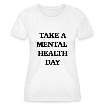 Santé mentale - T-shirt sport Femme - blanc - Devant - AI Model Female 172 dark (172cm)