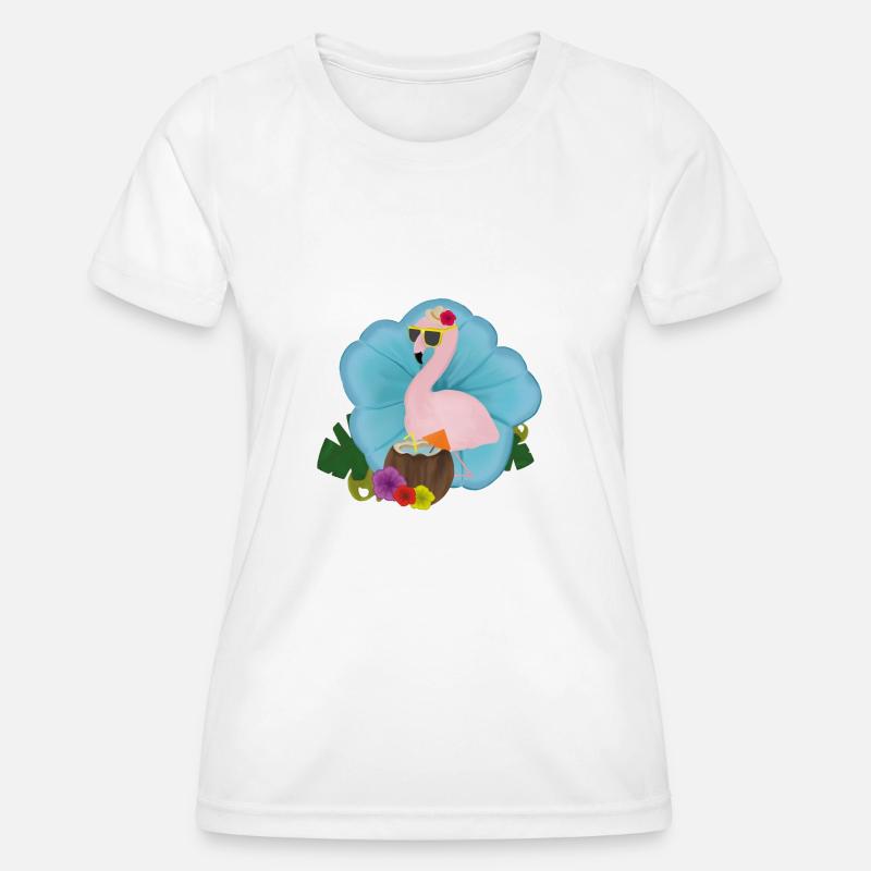 Flamingo - Women's Functional T-Shirt - white