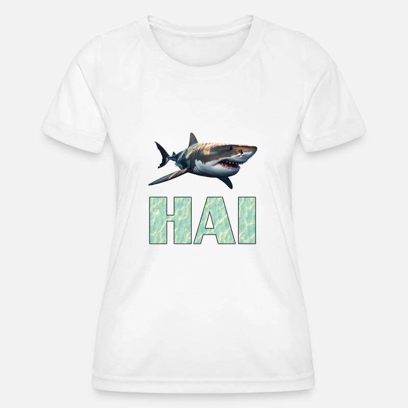 Great white shark - Women's Functional T-Shirt - white