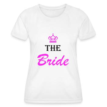 La conception de l’équipe de la mariée - T-shirt sport Femme - blanc - Devant - AI Model Female 172 dark (172cm)