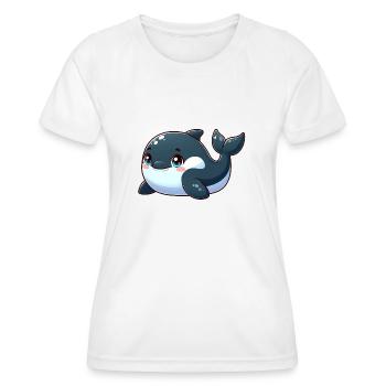 killer whale - Women's Functional T-Shirt - white - Front - AI Model Female 172 dark (172cm)
