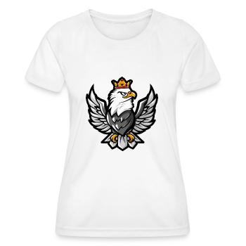 Aigle Cartoon Couronne - T-shirt sport Femme - blanc - Devant - AI Model Female 172 dark (172cm)