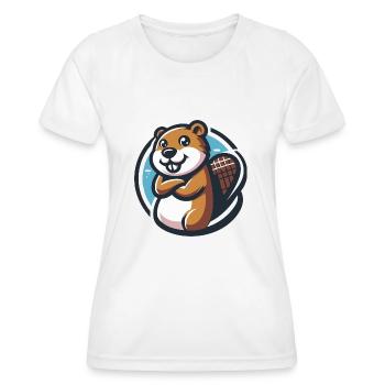 Beaver building there - Women's Functional T-Shirt - white - Front - AI Model Female 172 dark (172cm)