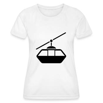 Le téléphérique aérien - T-shirt sport Femme - blanc - Devant - AI Model Female 172 dark (172cm)