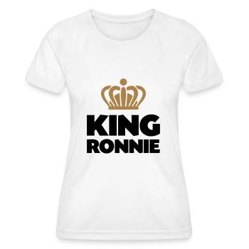 King ronnie name thing crown - Women's Functional T-Shirt - white - Front - AI Model Female 172 dark (172cm)