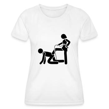 Ehepaar Brautpaar Peitsche Hochzeit - Frauen Funktions-T-Shirt - Weiß - Vorne - AI Model Female 172 dark (172cm)