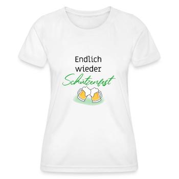 Endlich wieder Schützenfest - Frauen Funktions-T-Shirt - Weiß - Vorne - AI Model Female 172 dark (172cm)