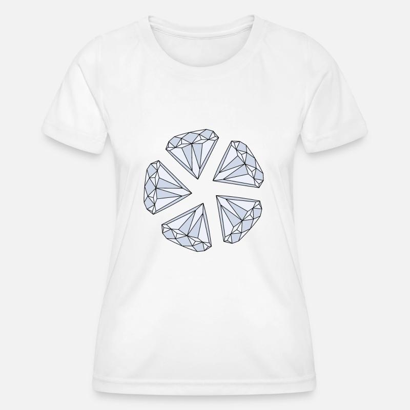 Diamond (diamond) - Women's Functional T-Shirt - white