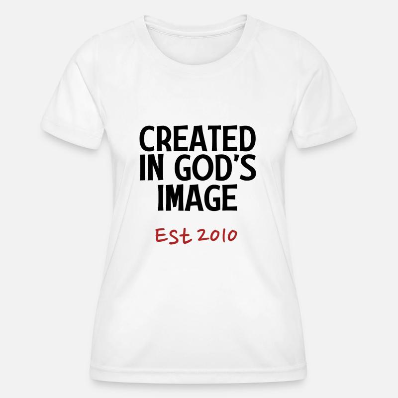 Created in God's Image Est 2010 - Women's Functional T-Shirt - white