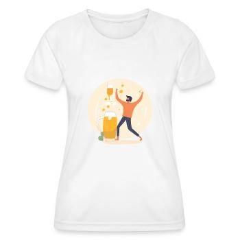 Bierbeschwörung - Für die Liebe zum Bier - Frauen Funktions-T-Shirt - Weiß - Vorne - AI Model Female 172 dark (172cm)