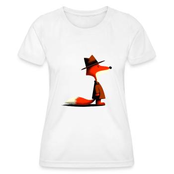 Détective Fox - T-shirt sport Femme - blanc - Devant - AI Model Female 172 dark (172cm)