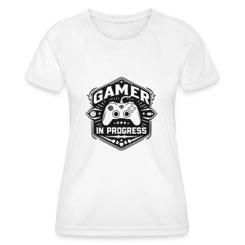 Gamer in Progress - Women's Functional T-Shirt - white - Front - AI Model Female 172 dark (172cm)
