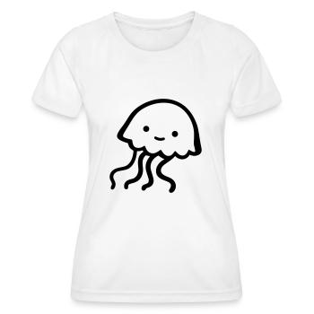 Qualle - Frauen Funktions-T-Shirt - Weiß - Vorne - AI Model Female 172 dark (172cm)