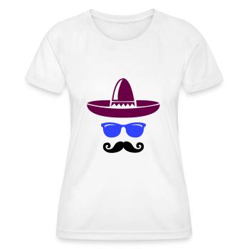 Mexicain Cool - T-shirt sport Femme - blanc - Devant - AI Model Female 172 dark (172cm)