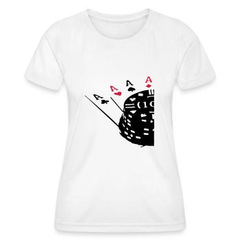 aces_2clr - T-shirt sport Femme - blanc - Devant - AI Model Female 172 dark (172cm)