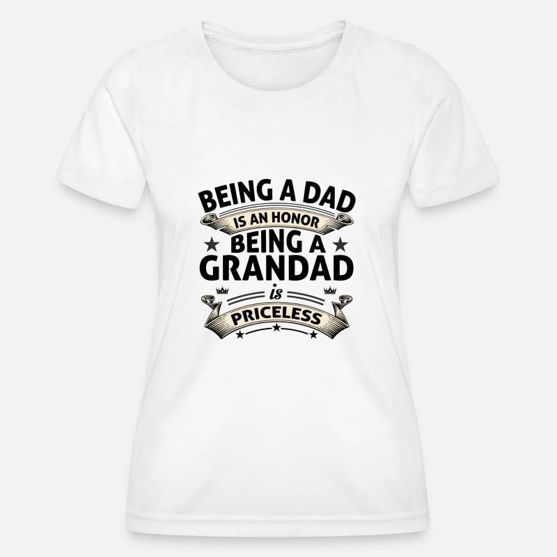 BEING A GRANDAD - Women's Functional T-Shirt - white