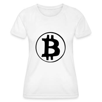 Bitcoin Crypto Currency Virtual Life Vector 4 - Women's Functional T-Shirt - white - Front - AI Model Female 172 dark (172cm)