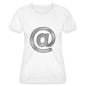 Zeichen @ Silber - Frauen Funktions-T-Shirt - Weiß - Vorne - AI Model Female 172 dark (172cm)