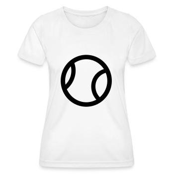 Tennis ball - Women's Functional T-Shirt - white - Front - AI Model Female 172 dark (172cm)