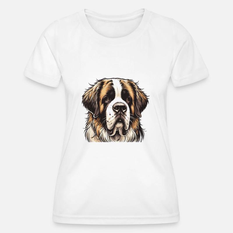 Saint Bernard - Women's Functional T-Shirt - white