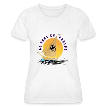 Boot Der Wind im Oktopus Einzigartiges Oktopus-Design - Frauen Funktions-T-Shirt - Weiß - Vorne - AI Model Female 172 dark (172cm)