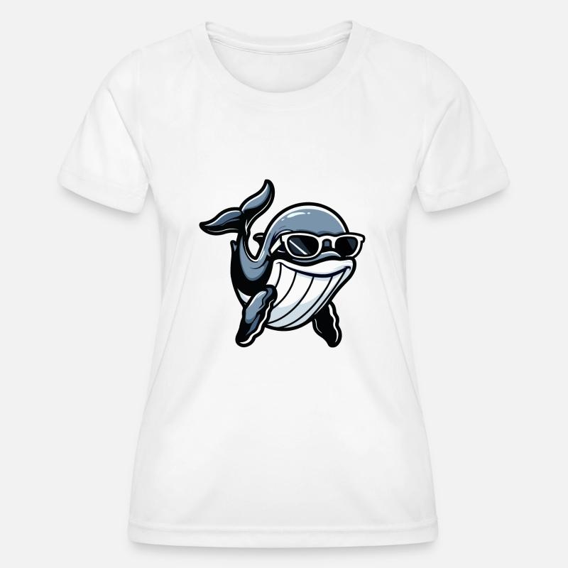 Whale Comic Cool - Women's Functional T-Shirt - white