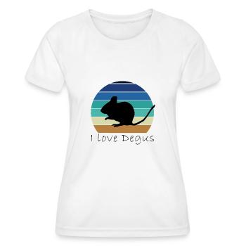 Love Degu - Frauen Funktions-T-Shirt - Weiß - Vorne - AI Model Female 172 dark (172cm)