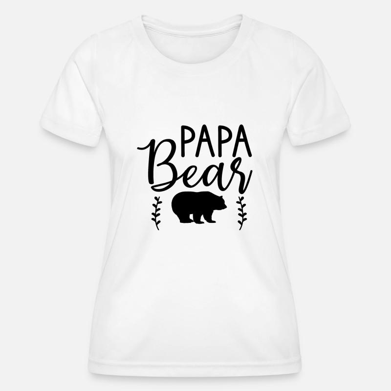 papa bear illu - Women's Functional T-Shirt - white