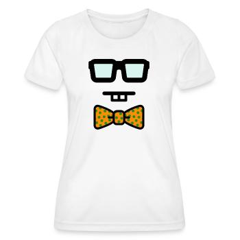 Nerd - T-shirt sport Femme - blanc - Devant - AI Model Female 172 dark (172cm)