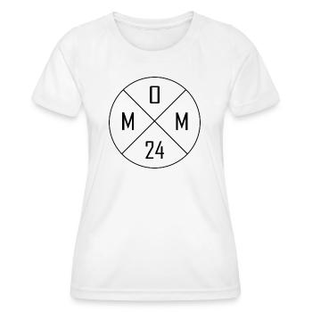 Mom 24 Circle Cross Design - Women's Functional T-Shirt - white - Front - AI Model Female 172 dark (172cm)