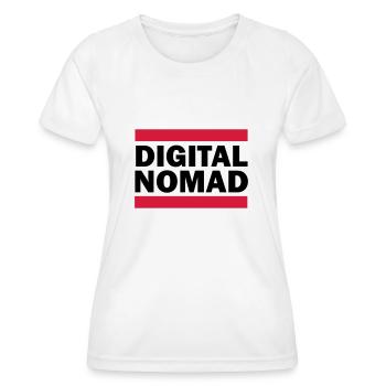 Digital Nomad - Women's Functional T-Shirt - white - Front - AI Model Female 172 dark (172cm)
