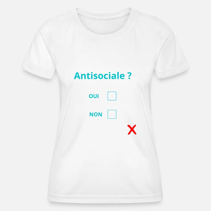 Antisocial - Women's Functional T-Shirt - white