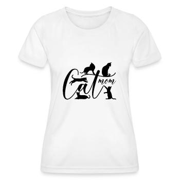 Katzenmama - spielende Kätzchen - Frauen Funktions-T-Shirt - Weiß - Vorne - AI Model Female 172 dark (172cm)